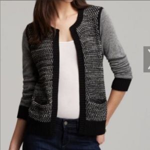 Ella Moss Black, White, and Grey Knit Cardigan